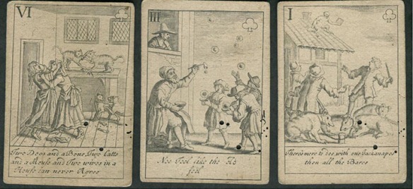 Lenthal’sl Proverb Playing Cards published between 1710 and 1720